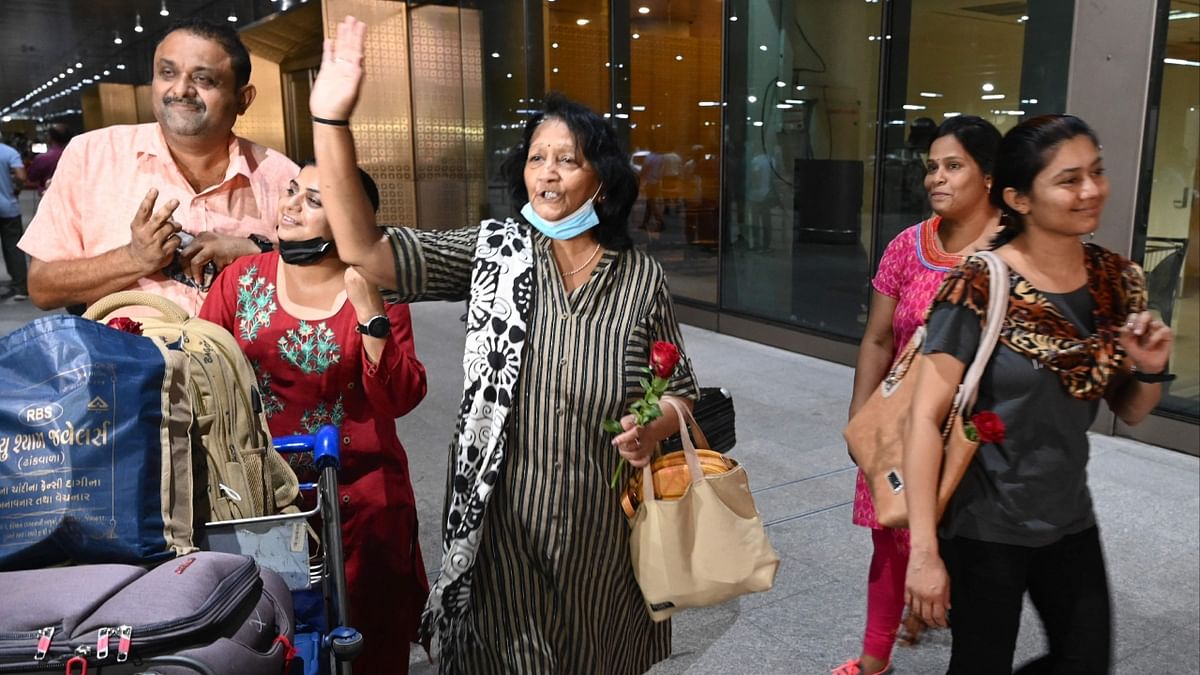Several Keralite families also reached home from New Delhi. Credit: AFP Photo