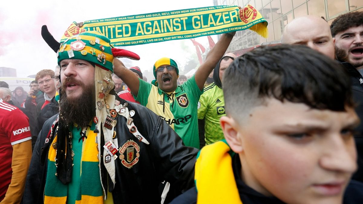 The Premier League team's supporters stepped up efforts to drive out the Glazer family, the club's American owners. Credit: Reuters Photo