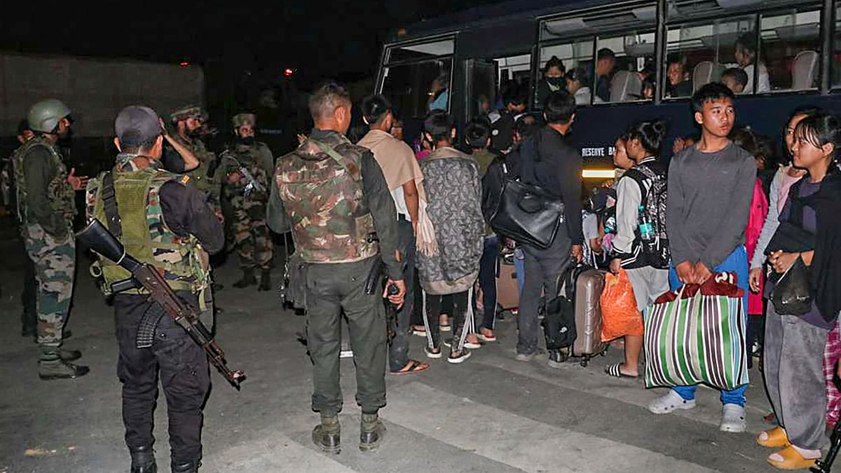The Army and Assam Rifles were requisitioned last night, and along with the state police, the forces mostly contained the violence by morning. Credit: PTI Photo