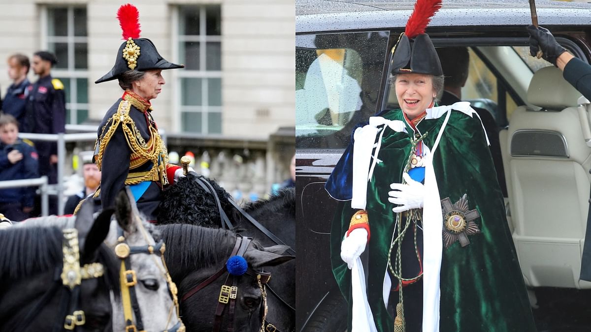 Princess Anne: Princess Anne made an appearance in a military outfit covered in thick gold braid to fulfil her duties as the