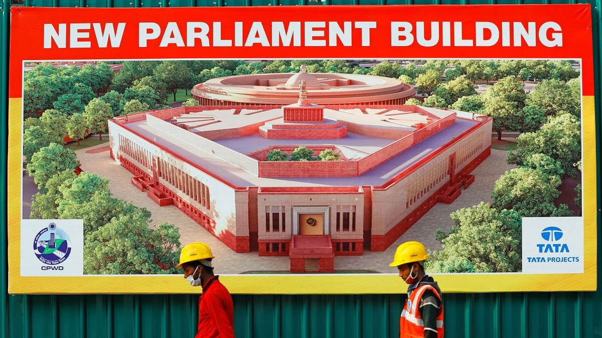 The new building, constructed by Tata Projects Ltd, will have a grand constitution hall to showcase India's democratic heritage, a lounge for MPs, a library, multiple committee rooms, dining areas and ample parking space. Credit: Reuters Photo