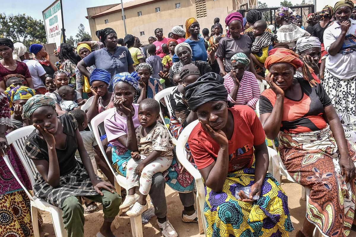 Nigerian internal displaced persons are seen at a temporary shelter in Mangu, near Jos in the Plateau State in Nigeria. Credit: AFP Photo