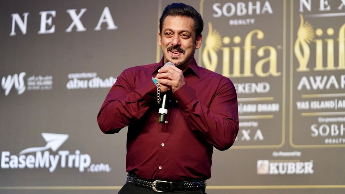 Bollywood superstar Salman Khan interacts with the media during a press conference ahead of the 23rd edition of the International Indian Film Academy (IIFA) Awards in Abu Dhabi. Credit: IIFA