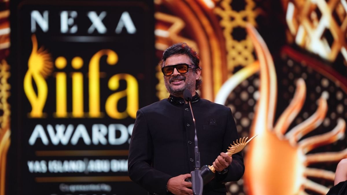 Actor R Madhavan was felicitated with the best direction award for his maiden film 'Rocketry: The Nambi Effect'. Credit: IIFA