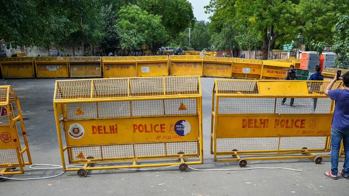 An eerie silence prevailed at Jantar Mantar post the detention of protesting wrestlers. Credit: PTI Photo