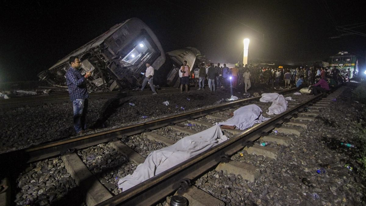 Ground zero pictures showed completely smashed train compartments with survivors trapped in the mangled wreckage. Credit: PTI Photo