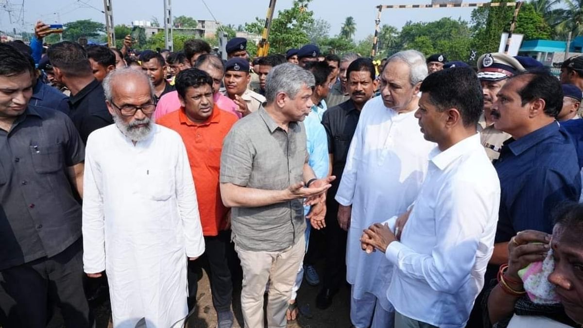 He also visited the accident site to take stock of the situation as did Railway Minister Ashwini Vaishnaw. Credit: IANS Photo