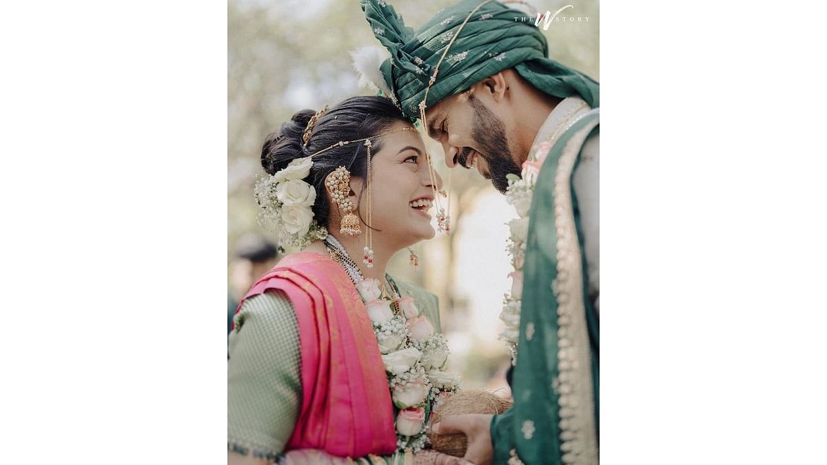 The cricketer took to social media to announce his wedding with Utkarsha. Credit: Instagram/@ruutu.131