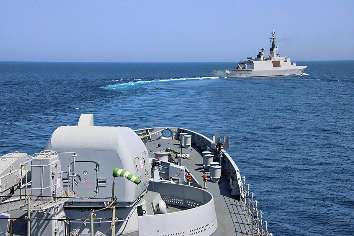 Ships take part in the trilateral Maritime Partnership Exercise between India, France and UAE. Credit: PTI Photo