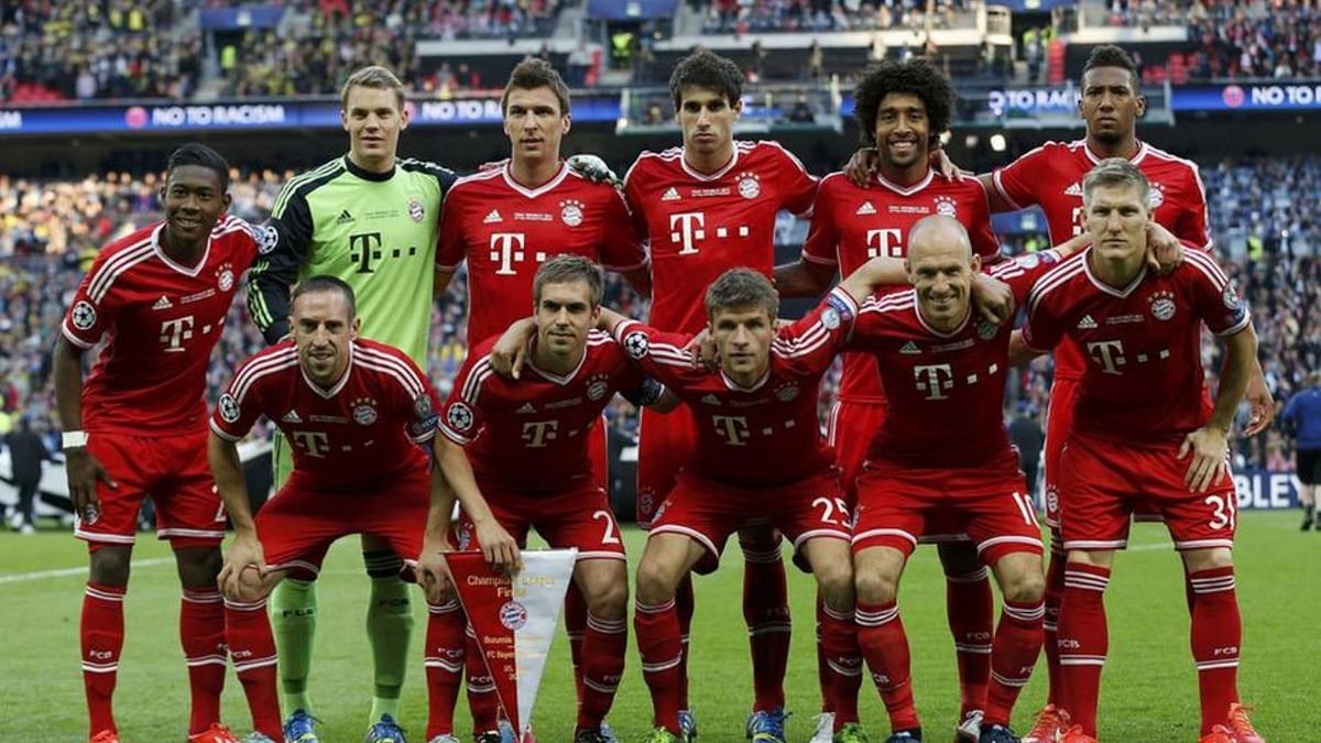 Bayern Munich is one of two clubs to have won the treble twice. They won it first in the 2012-2013 season, with victories in the Bundesliga, DFB-Pokal, and Champions League. Credit: Twitter/@TheLucasLad