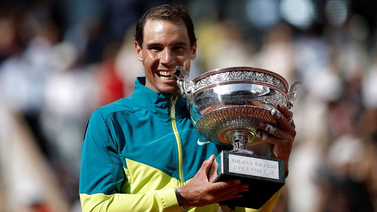 Rank 02 | Spanish tennis legend and the 'King of Clay' Rafael Nadal has won 22 Grand Slam singles titles, including a record 14 French Open titles in his illustrious career. Credit: Reuters Photo