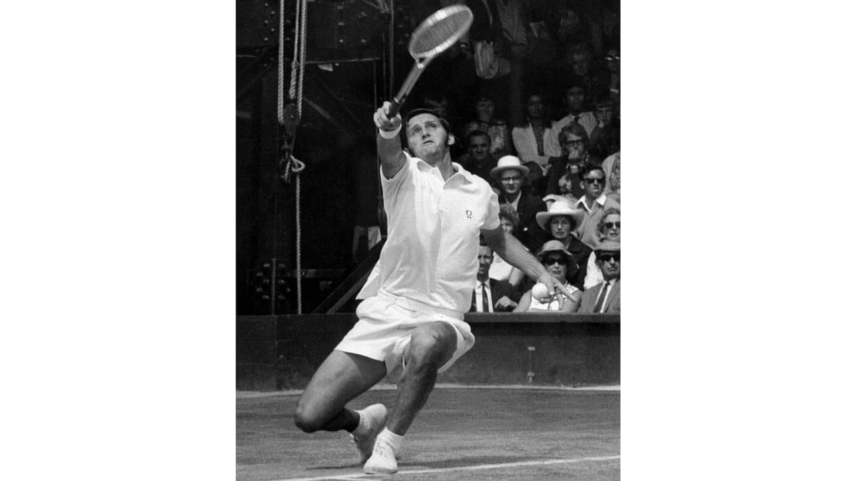 Rank 05 | Australian former tennis player Roy Emerson has won 12 Grand Slams in his decorated career and is also the only man to win singles and doubles titles in all four majors. Credit: Twitter/@AustralianOpen