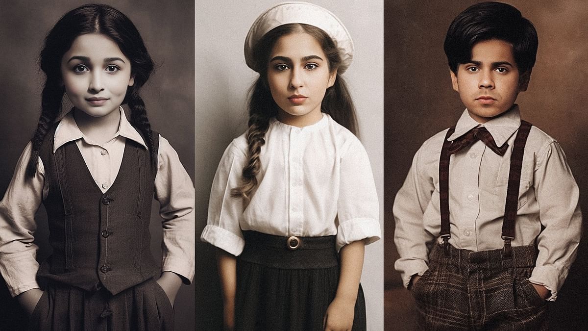 Alia Bhatt to Sara Ali Khan: AI reimagines Bollywood stars as kids
