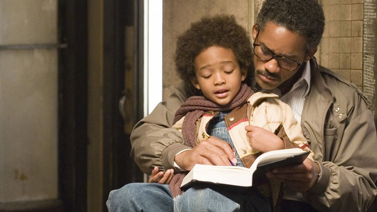 The Pursuit of Happyness: Will Smith and his son Jaden Smith star in the 2006 story, which revolves around a struggling single father, who dreams of a better life for his boy. After finding themselves homeless, Will's character Chris risks everything when he lands an unpaid internship with a stockbroker. Credit: Special Arrangement