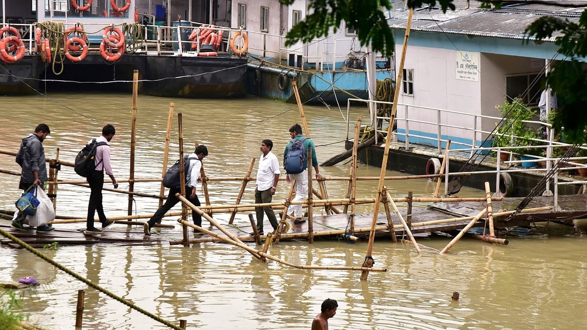 As per an Assam State Disaster Management Authority (ASDMA) report, till Saturday (June 17) 37,535 people in 10 districts of the state have been affected by the deluge so far. Credit: PTI Photo