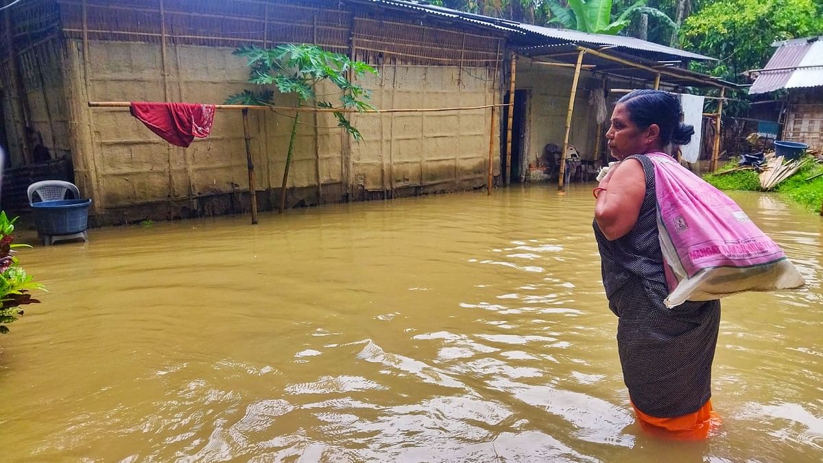 One person has been killed in a landslide in Guwahati, though the flood waters have not claimed any life so far. Credit: PTI Photo