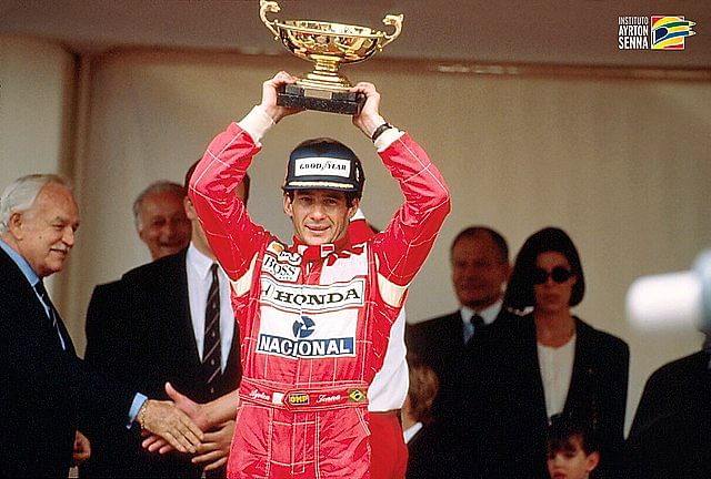 Number 5 | Ayrton Senna (Brazil): 41 Formula 1 wins. Credit: Wikimedia Commons