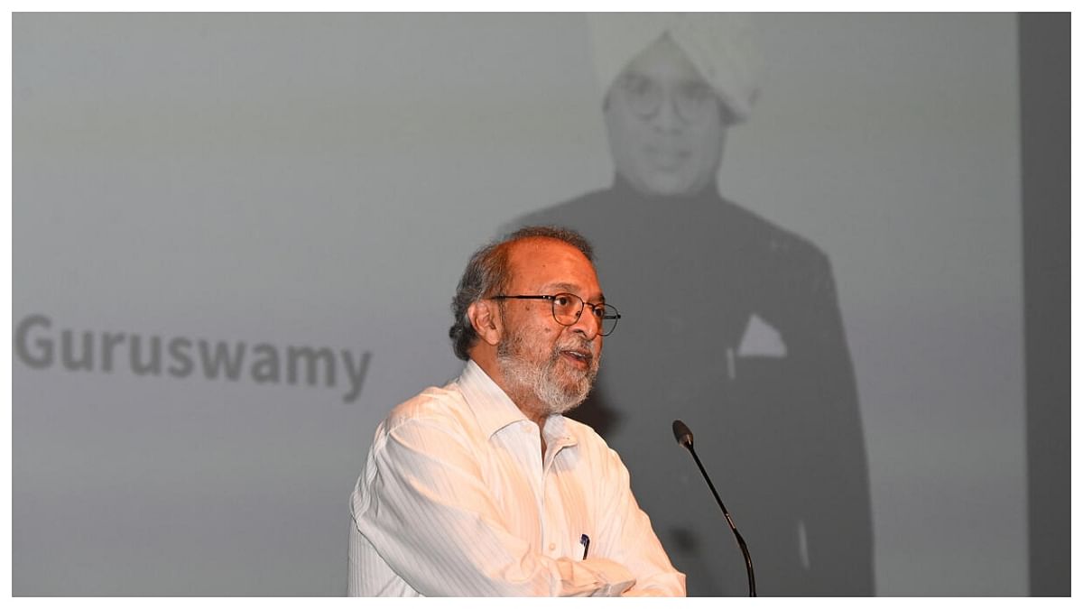 In a video message, former Chief Justice of India Justice M N Venkatachaliah said Guruswamy’s story was also the story of a community’s rise against odds. Credit: DH Photo/Pushkar V