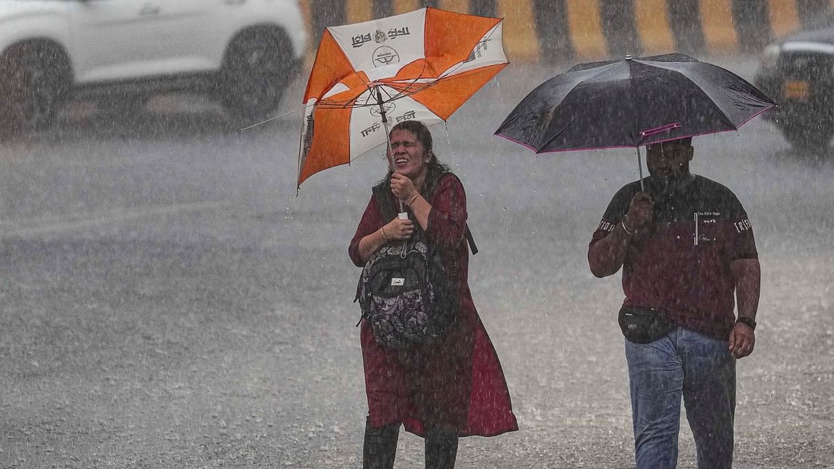 Mumbai witnessed a heavy rainfall today as the Southwest Monsoon arrived in the city. Credit: PTI Photo