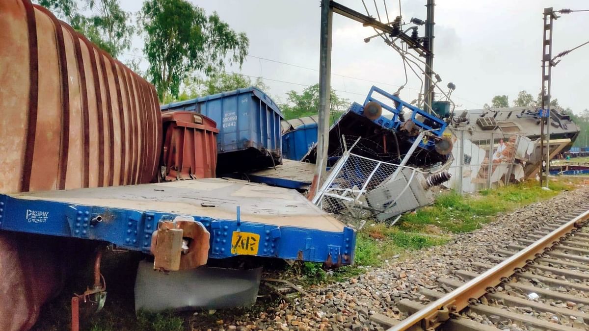The rail operation on the Kharagpur-Bankura-Adra line has been halted due to this accident. Credit: PTI Photo