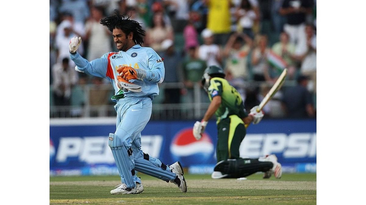 India won the inaugural ICC Twenty20 World Cup under MS Dhoni's captaincy in 2007. MSD led a young and inexperienced team to victory, defeating Pakistan in a thrilling final. Credit: Getty Images