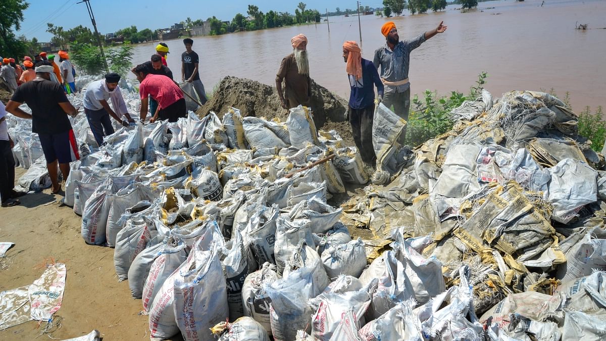 The heavy rainfall has left behind a trail of destruction with properties worth crores destroyed and farmlands flooded. Credit: PTI Photo
