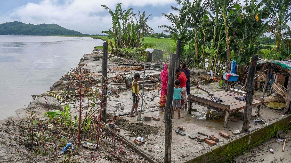 However, the death toll after the recent wave of the floods remained unchanged at seven as no fresh death was reported, according to the Assam State Disaster Management Authority (ASDMA) bulletin. Credit: PTI Photo