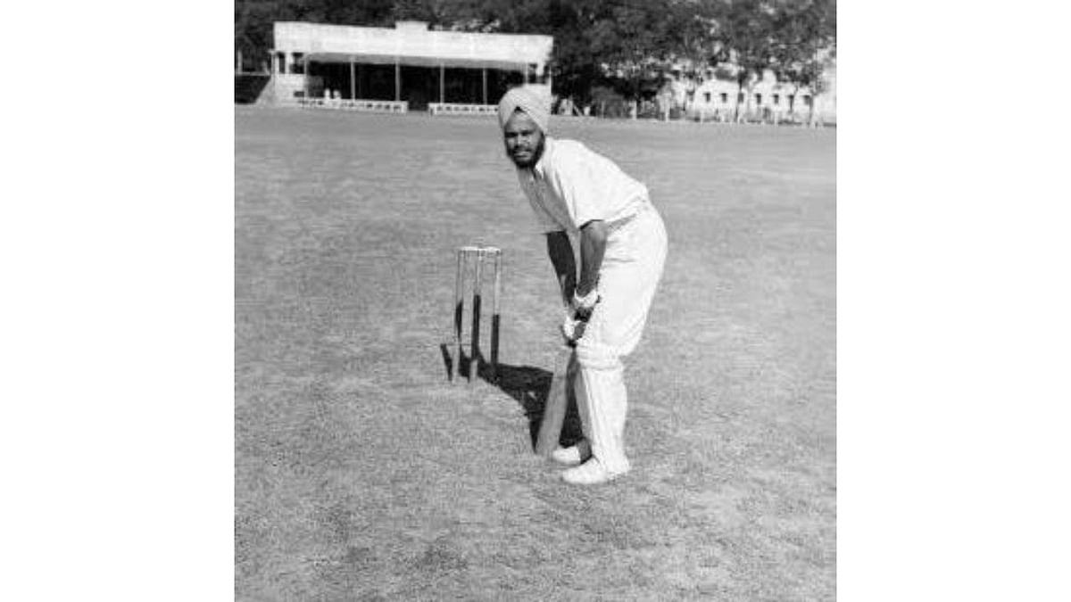 Kripal Singh - 100 runs against New Zealand in 1955. Credit: Twitter/@NorthStandGang