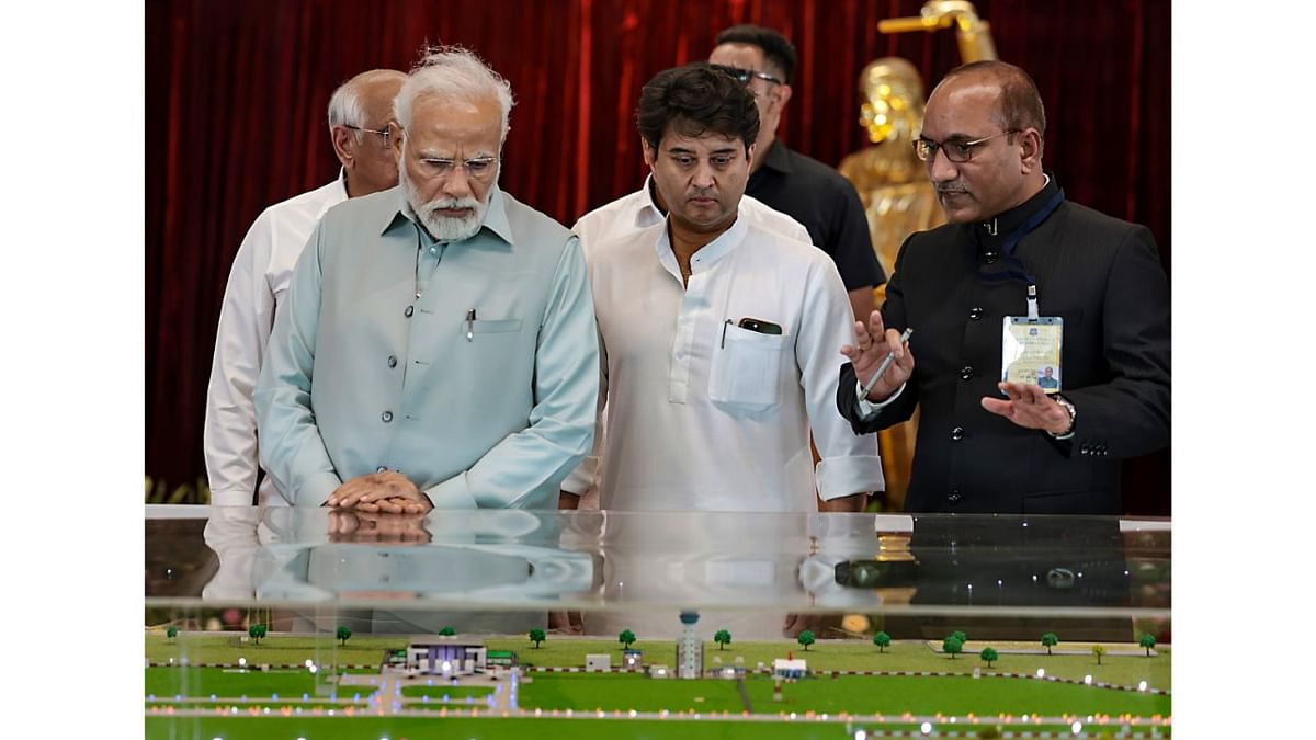 Located in Hirasar village, approx. 30 km from Rajkot, is spread over an area of 1,025.50 hectares (2,534 acres), out of which the Airports Authority of India has constructed the airport in an area of 1,500 acres. Credit: PTI Photo