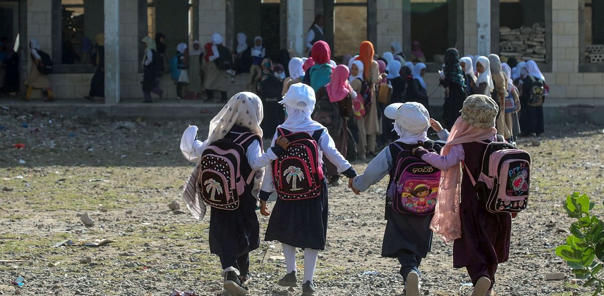 Yet in a country where nearly a third of children don't go to school at all, these are the lucky ones. Credit: AFP