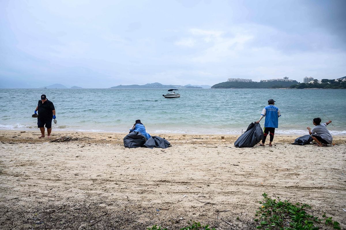 Conservationists say the masks are adding to already alarmingly high levels of plastic waste in the waters around the finance hub. Credit: AFP Photo