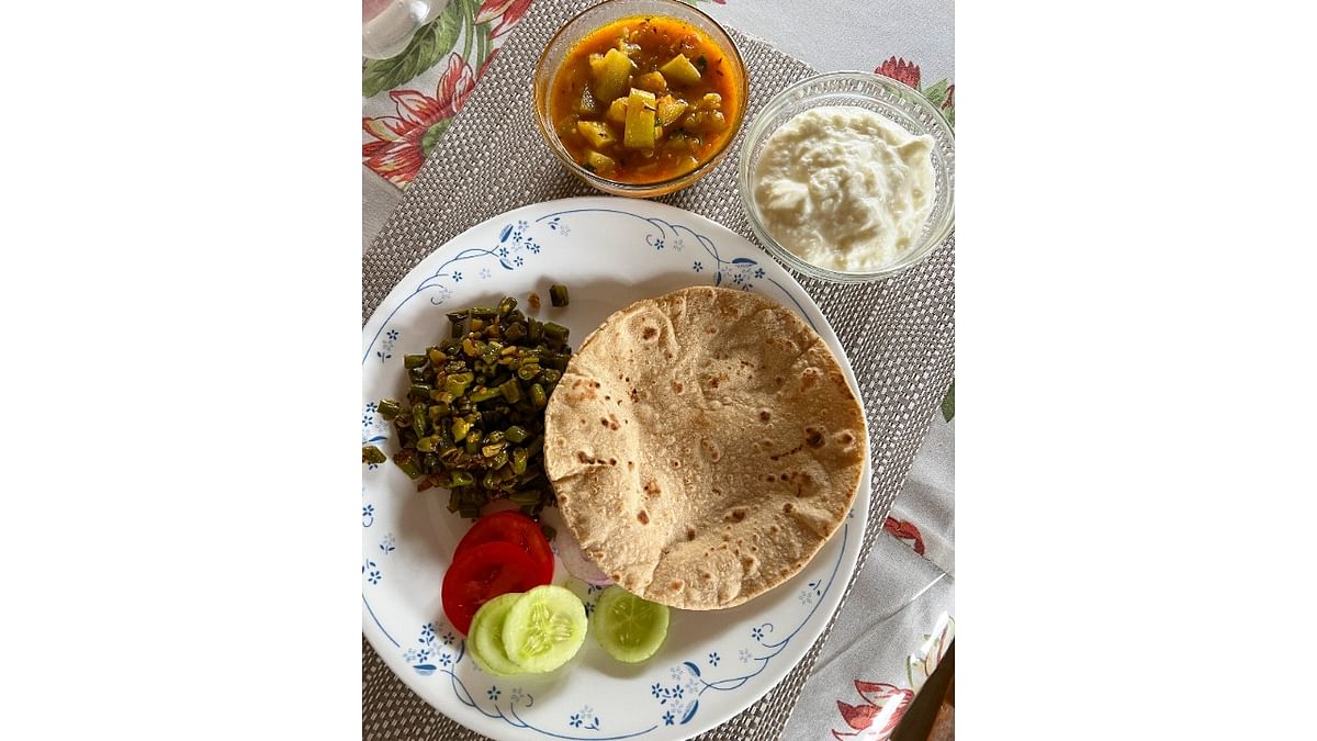 We were offered a freshly prepared, humble lunch during our stay. Credit: Rupali Dean