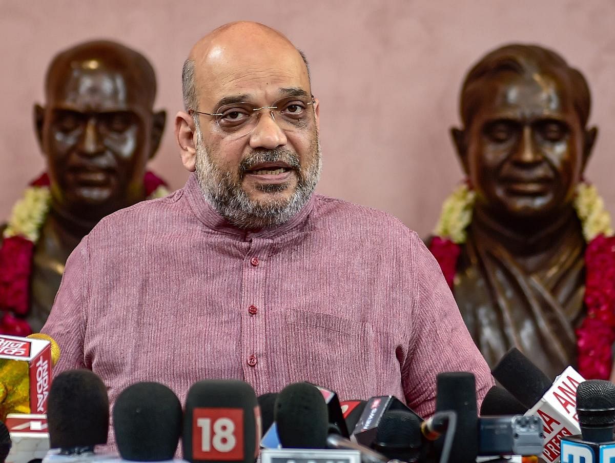 BJP president Amit Shah said in a campaign meeting at Thrissur that the BJP would stand by the Sabarimala devotees. PTI file photo