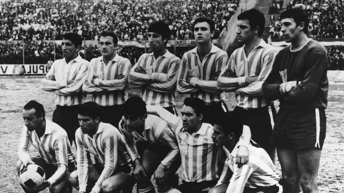 The hugely successful Racing Club, a month before their match against Celtic in the World Club Championship in 1967. Credit: Getty Images