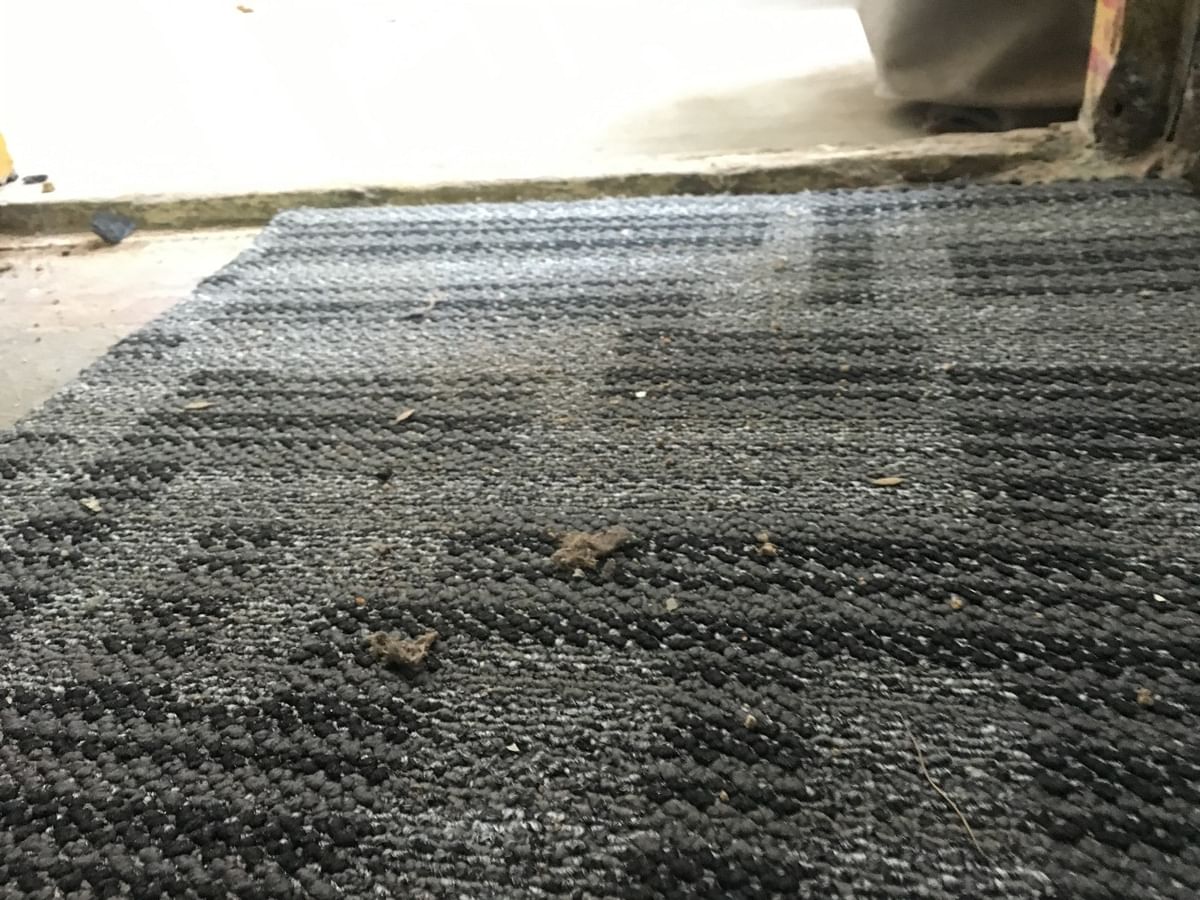 Dust on door mat (Photo by Tejas Dayananda Sagar)