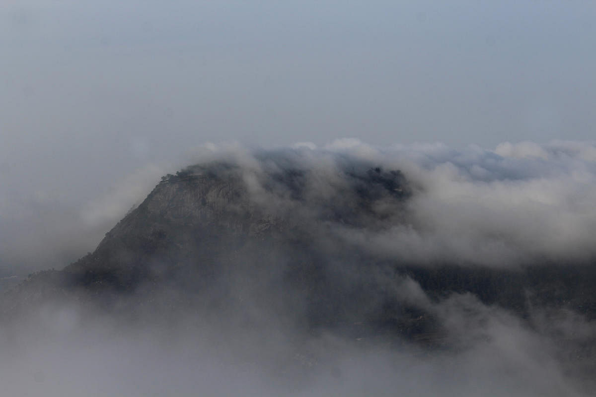 View from Skandagiri hills.