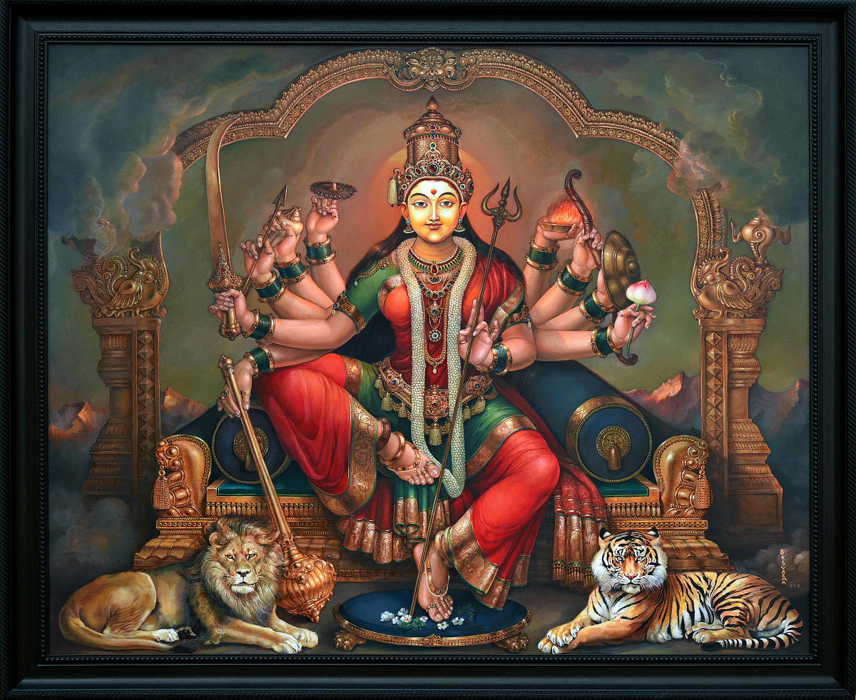One of his paintings 'Parvathi'. 