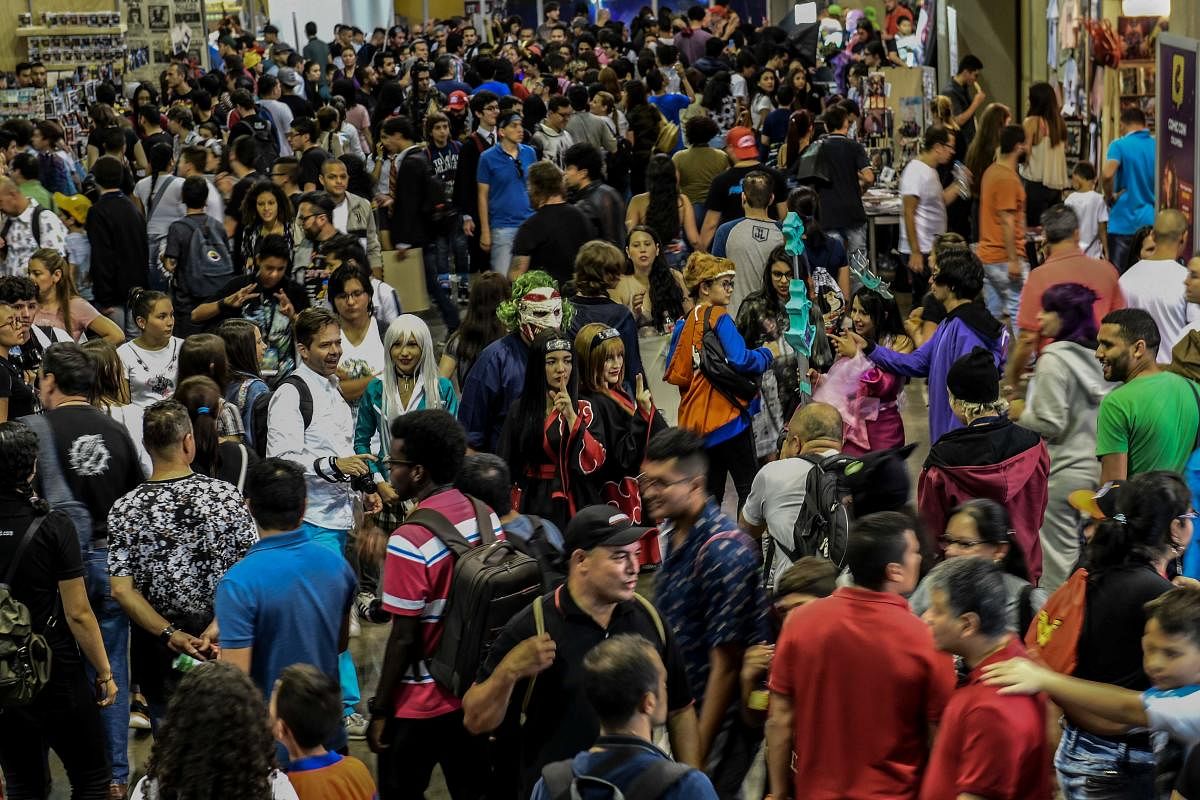 Crowd at the Comic-con Colombia