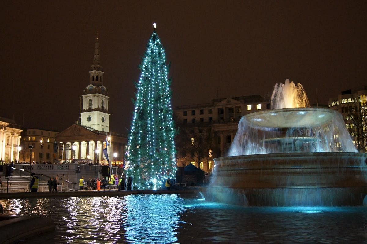 Trafalgar Square Christmas Tree, a gift from Norway.