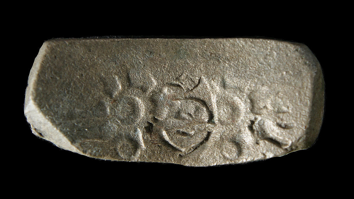 Punch mark silver coin dating back to 6th Century BCE.Photo Credit: Indian Museum