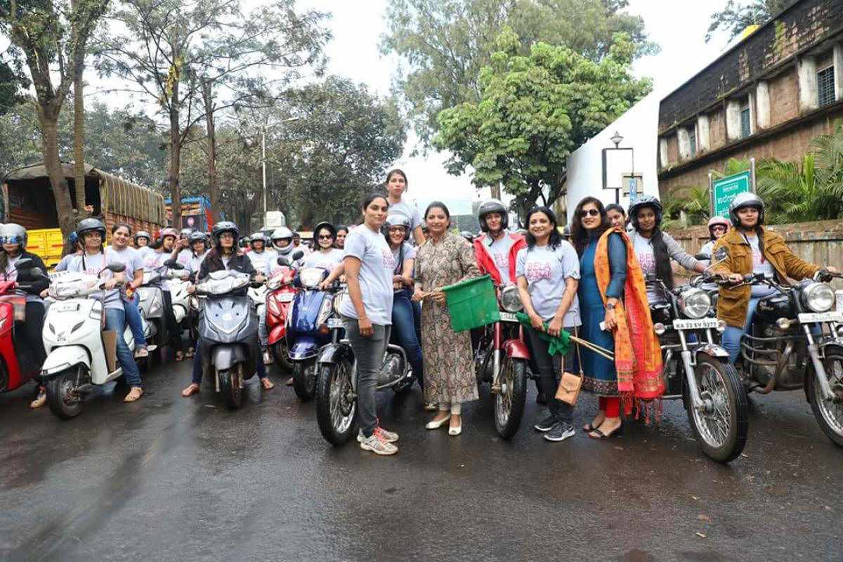 Women in Action: A bike rally organised by Belgavi’s women enterprenurs.