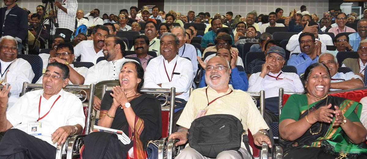 A view of the audience at the Dharwad Literary Festival held in 2019. Photos by B M Kedarnath