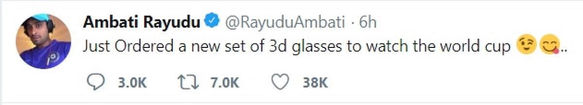 Rayudu's tweet