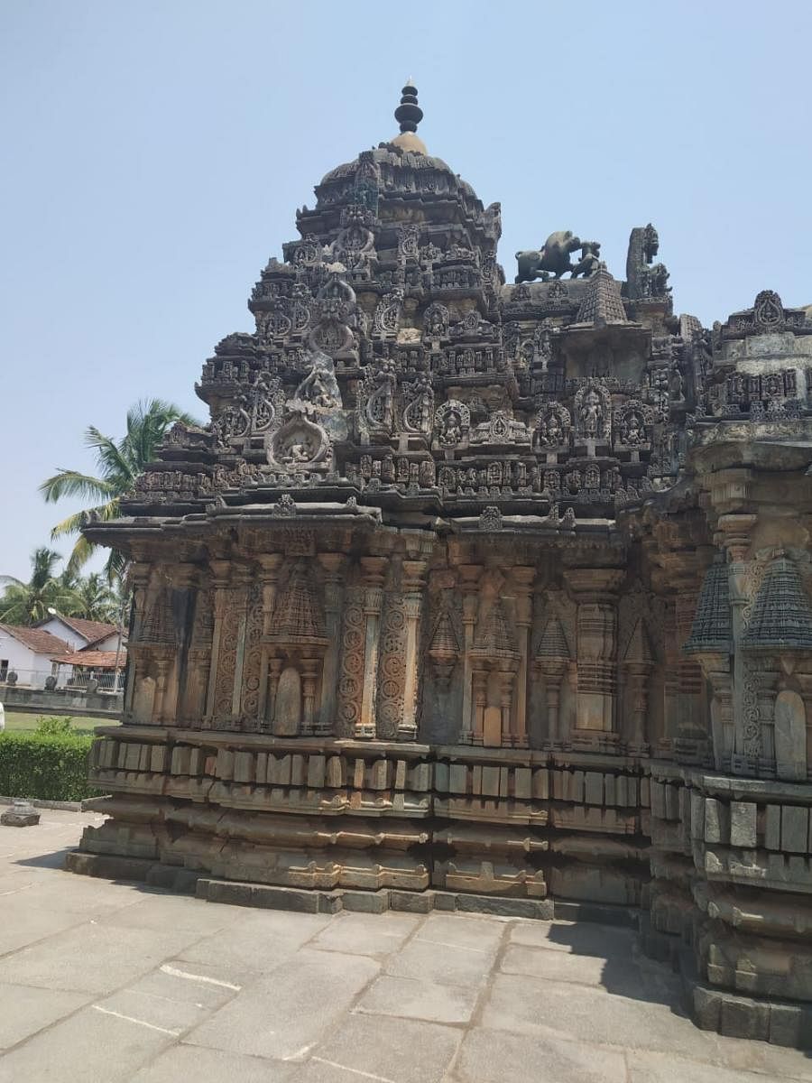 Grandeur Amrutheshwara Temple in Amritapura. photos by Nidhi Umashankar