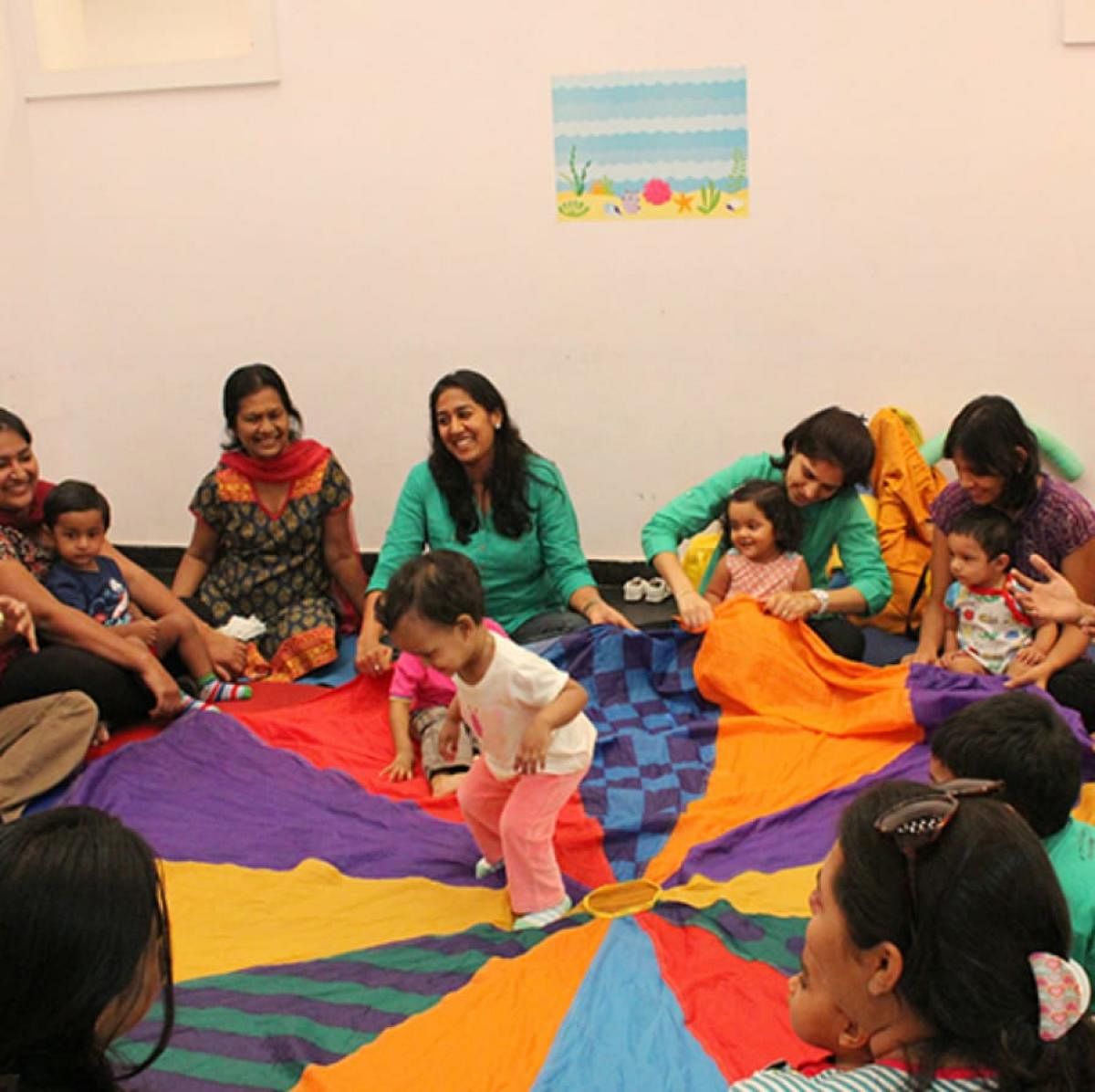 Toddlers and their mothers at a 'Rhythm N Rhyme' programme. SPECIAL ARRANGEMENT