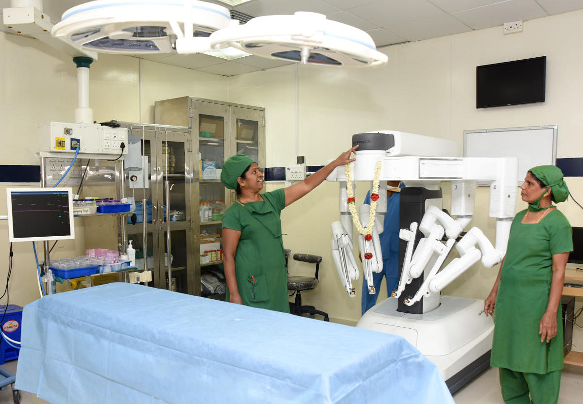 A newly inaugurated operation theatre at the Kidwai Memorial Institute of Oncology. DH photo/Anup R. Thippeswamy