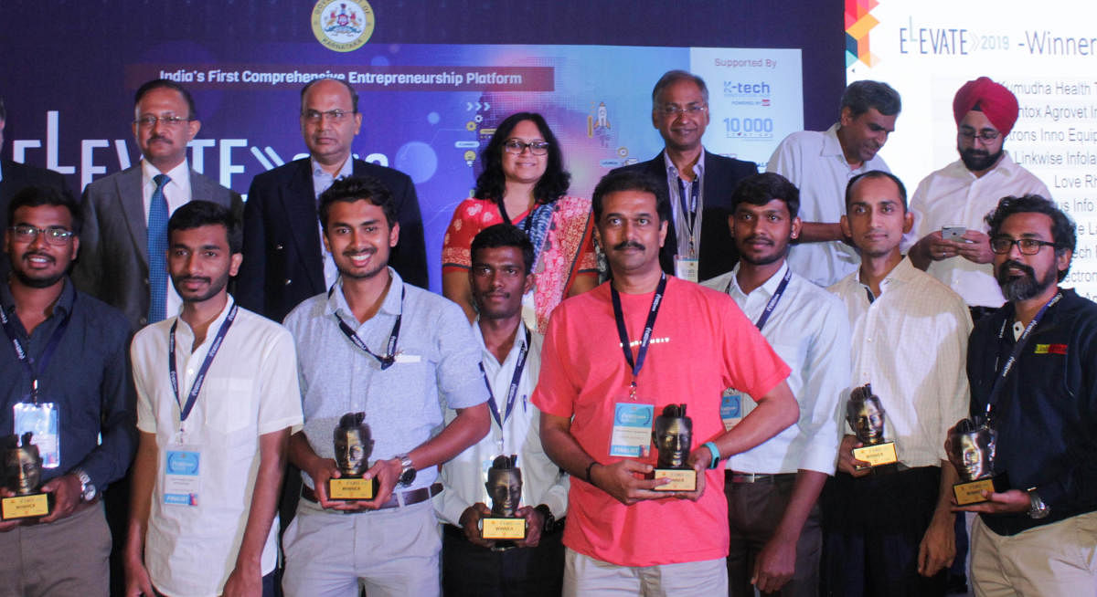 The winners of the Elevate 2019 programme in Bengaluru on Wednesday.