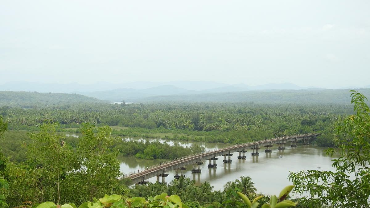 A view of River Sharavathi in Honnavar.