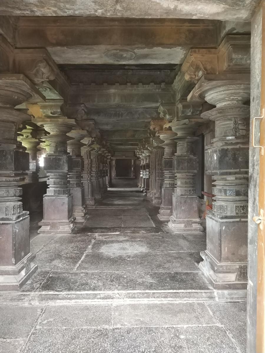 Rows of pillars
