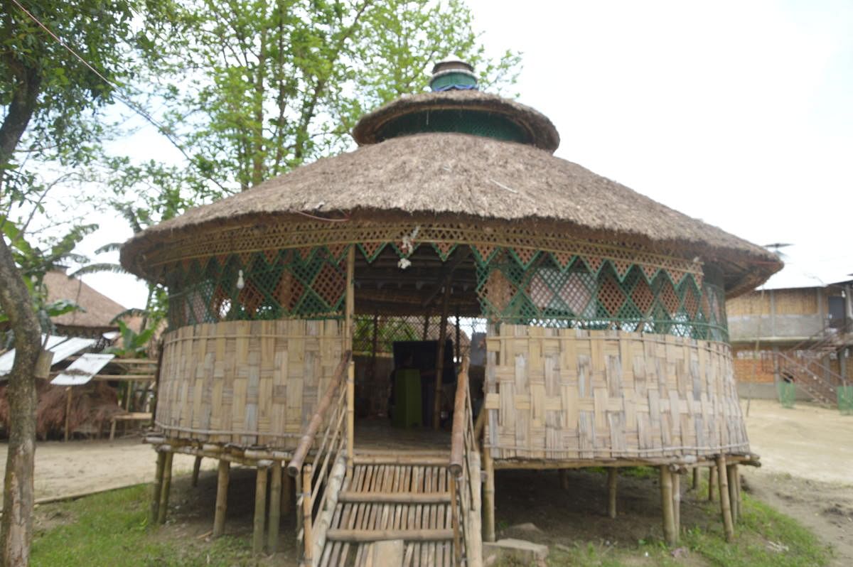 A bamboo hut classroom at The Hummingbird